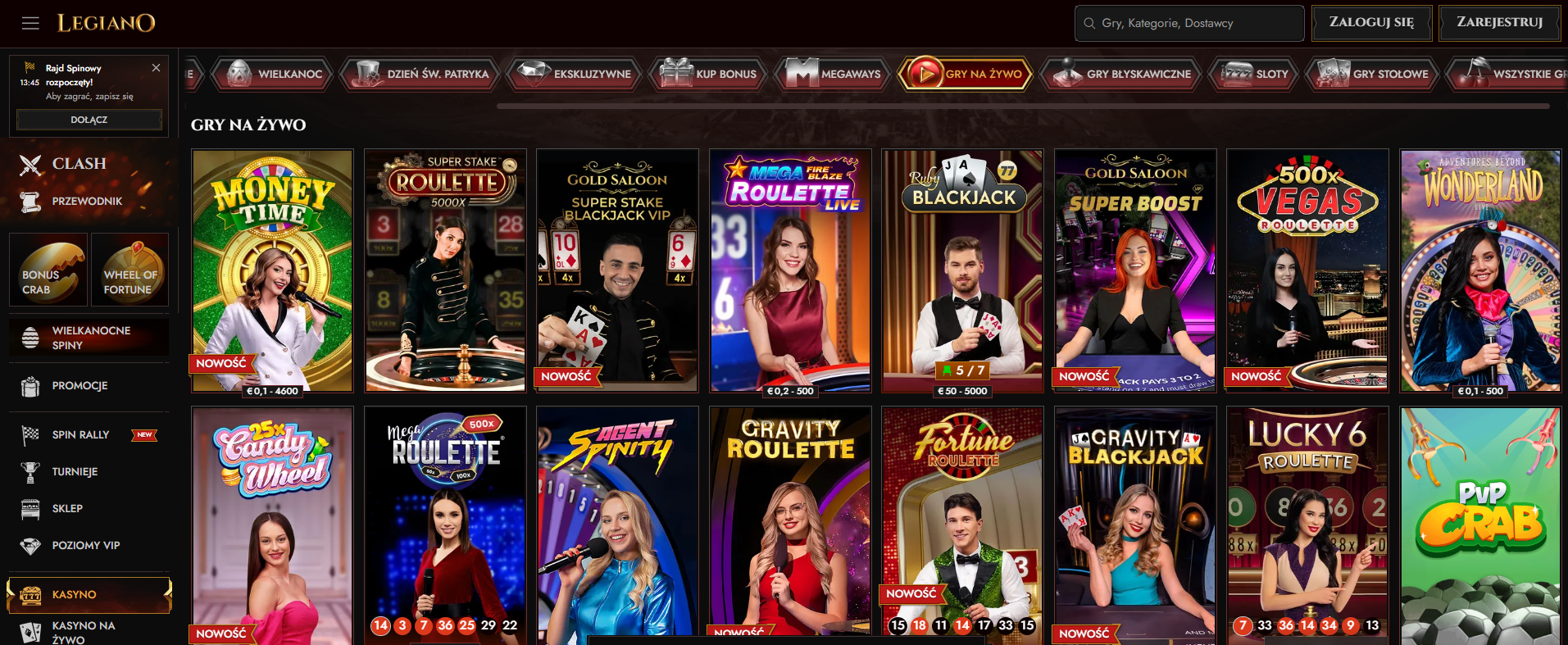 Legiano Casino strona internetowa